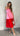 JEMMA Colourblock Midi Dress - Pink/Red