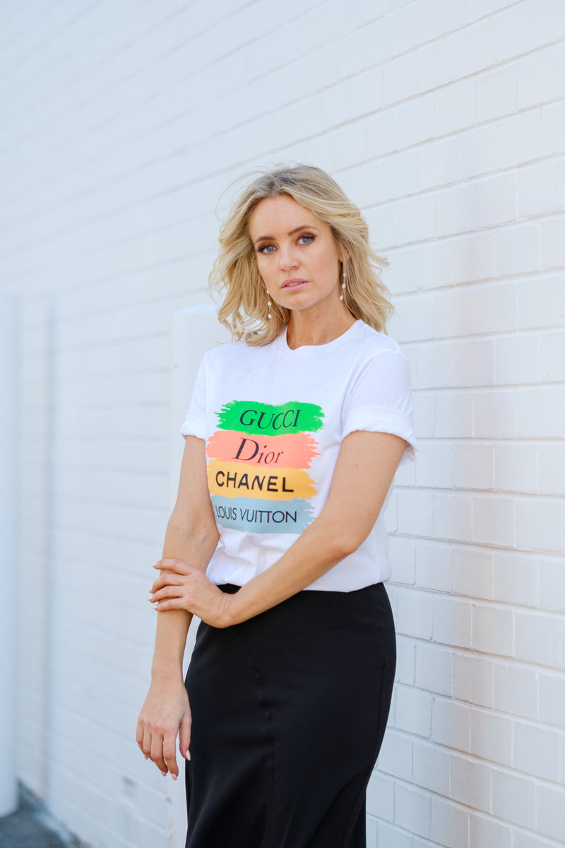 LET'S SHOP Tee - White (Pre-order)– Out With Audrey