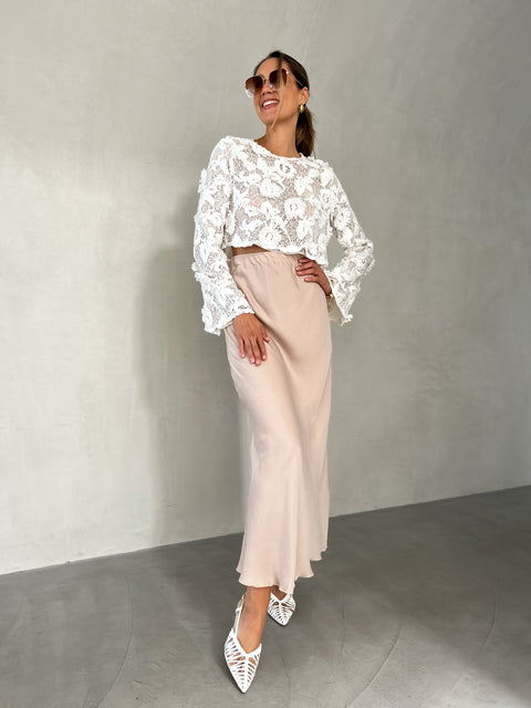 CHLOE Crochet Top - Off White