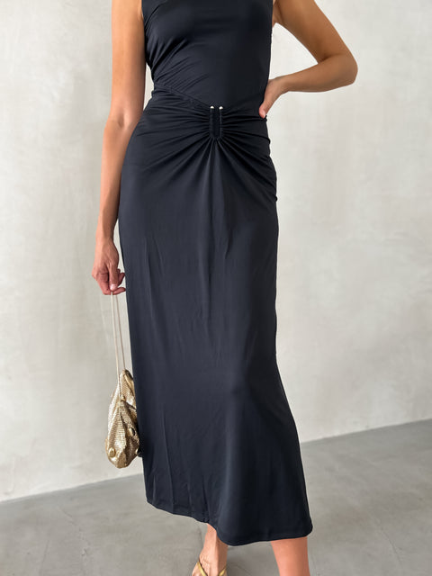 MORRIS Midi Dress - Black