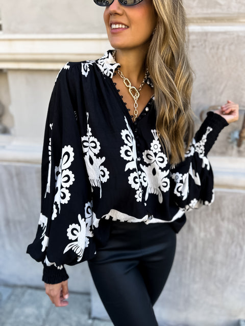 QUINN Balloon Sleeve Blouse - ROMA