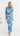 Ozma Ruched Cape Overlay Maxi Dress - Blue Floral