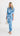 Ozma Ruched Cape Overlay Maxi Dress - Blue Floral