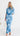 Ozma Ruched Cape Overlay Maxi Dress - Blue Floral