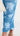 Ozma Ruched Cape Overlay Maxi Dress - Blue Floral
