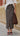 JANA Faux leather Midi Skirt - Chocolate Brown - Out With Audrey