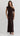 Clara One Shoulder Maxi Dress - Chocolate Polka