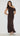 Clara One Shoulder Maxi Dress - Chocolate Polka