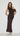 Clara One Shoulder Maxi Dress - Chocolate Polka