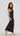 Clara One Shoulder Maxi Dress - Chocolate Polka