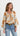 Marlie Balloon Sleeve Blouse - Patchwork Print