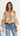 Marlie Balloon Sleeve Blouse - Patchwork Print