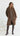 FRANCA Longline Faux Fur Coat - Mocha