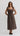 January Plaid Midi Dress - Chocolate