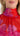 Olivia Organza Maxi Dress - Red/Fuchsia