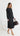 Eden Ruched Midi Dress - Black