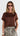 Bree Satin Tee - Chocolate Brown
