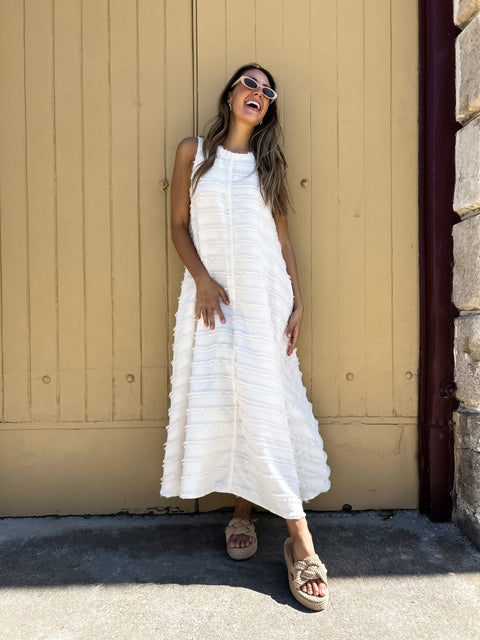 SARAH Pocketed Maxi Dress - Cream