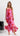 Naya Pleated Maxi Dress - Hibiscus Bloom