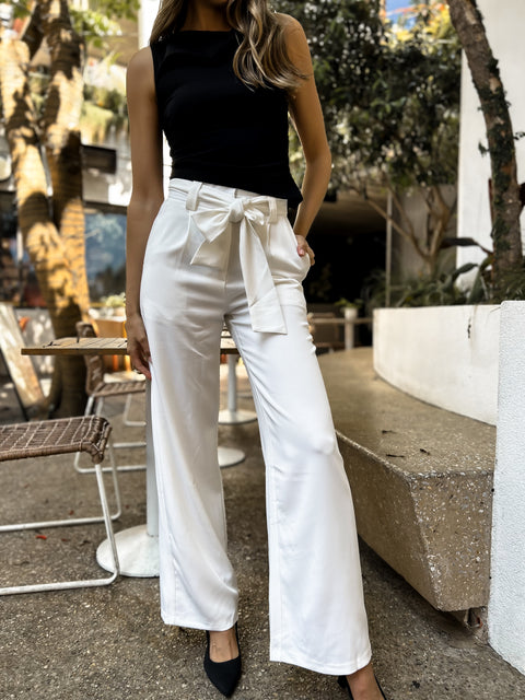 FREYA High Waisted Pants - White