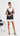 Eli Lace Overlay Mini Dress - White/Black