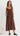 Maya Embroidered Midi Dress - Chocolate