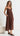 Maya Embroidered Midi Dress - Chocolate