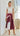 PORTER Pleated Midi Skirt - Burgundy/Ivory - Out With Audrey