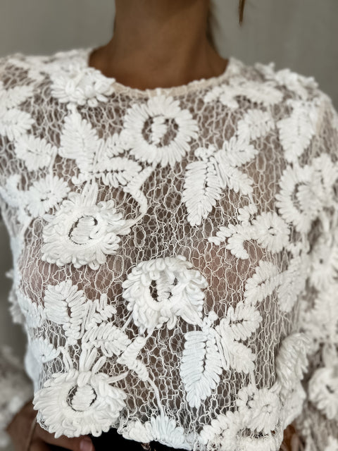CHLOE Crochet Top - Off White
