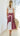 PORTER Pleated Midi Skirt - Burgundy/Ivory - Out With Audrey