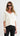 Hollis V-Neck Fluffy Knit Top - Cream