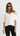 Hollis V-Neck Fluffy Knit Top - Cream
