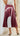 PORTER Pleated Midi Skirt - Burgundy/Ivory - Out With Audrey