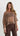 Jenna Open Knit Sequin Top - Chocolate