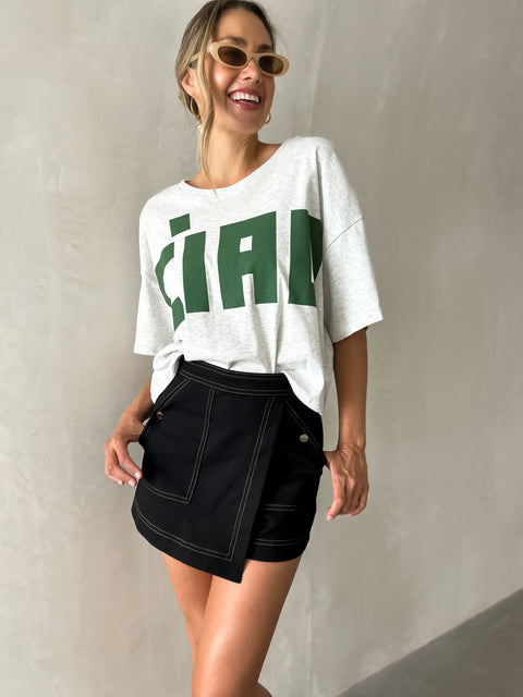CAMDON Denim Skort - Black