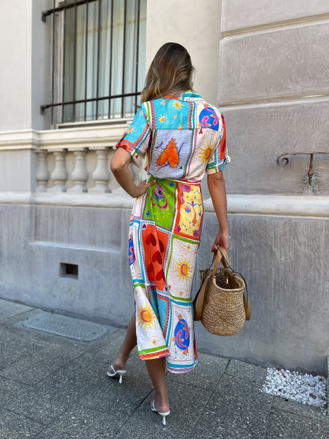 DOMINIC Belted Dress - Print