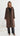GIANNA Suede Trench Coat - Chocolate Brown