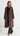 GIANNA Suede Trench Coat - Chocolate Brown