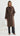 GIANNA Suede Trench Coat - Chocolate Brown