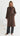 GIANNA Suede Trench Coat - Chocolate Brown