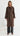 GIANNA Suede Trench Coat - Chocolate Brown
