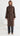 GIANNA Suede Trench Coat - Chocolate Brown