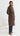 GIANNA Suede Trench Coat - Chocolate Brown