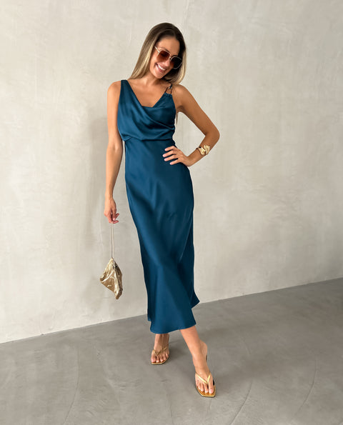 RORY Midi Dress - Teal