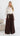 Tori Satin Scarf Wide Leg Pants - Chocolate