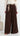 Tori Satin Scarf Wide Leg Pants - Chocolate