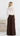 Tori Satin Scarf Wide Leg Pants - Chocolate