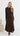 Anika Draped Jersey Midi Dress - Chocolate