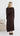 Anika Draped Jersey Midi Dress - Chocolate