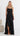 Allie Metallic Ruched Maxi Dress - Black